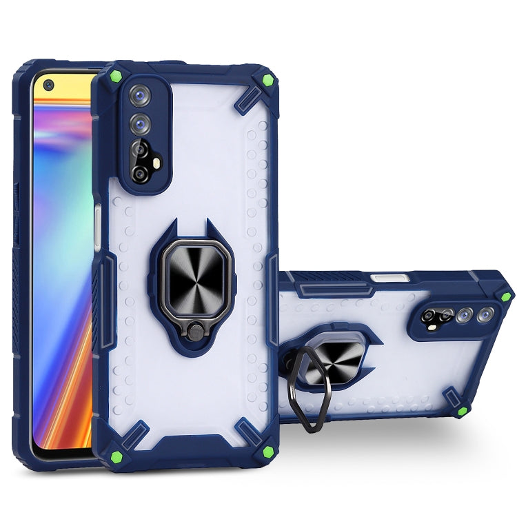 Matte TPU + PC Magnetic Shockproof Case with Ring Holder For OPPO Realme 7