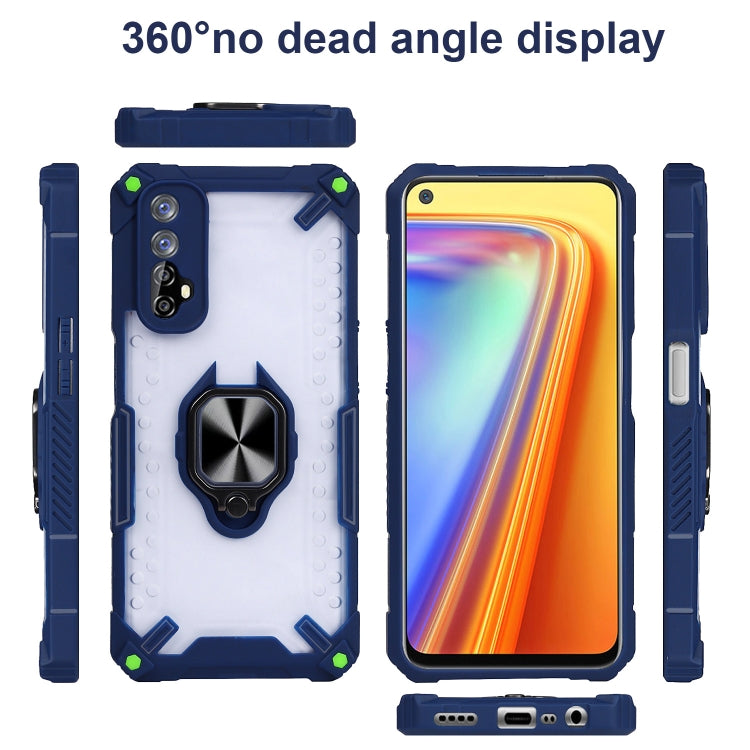 Matte TPU + PC Magnetic Shockproof Case with Ring Holder For OPPO Realme 7