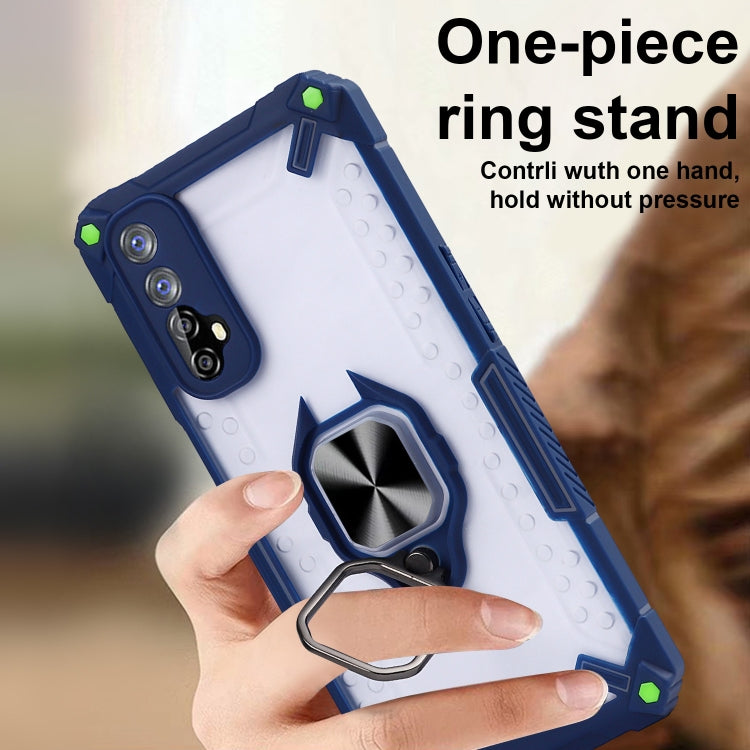 Matte TPU + PC Magnetic Shockproof Case with Ring Holder For OPPO Realme 7