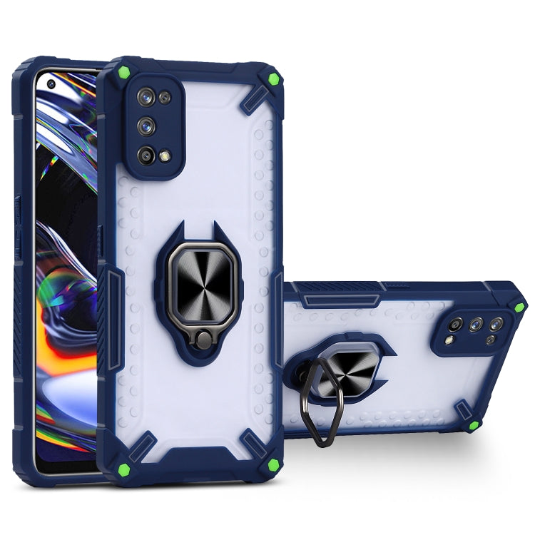 Matte TPU + PC Magnetic Shockproof Case with Ring Holder For OPPO Realme 7 Pro