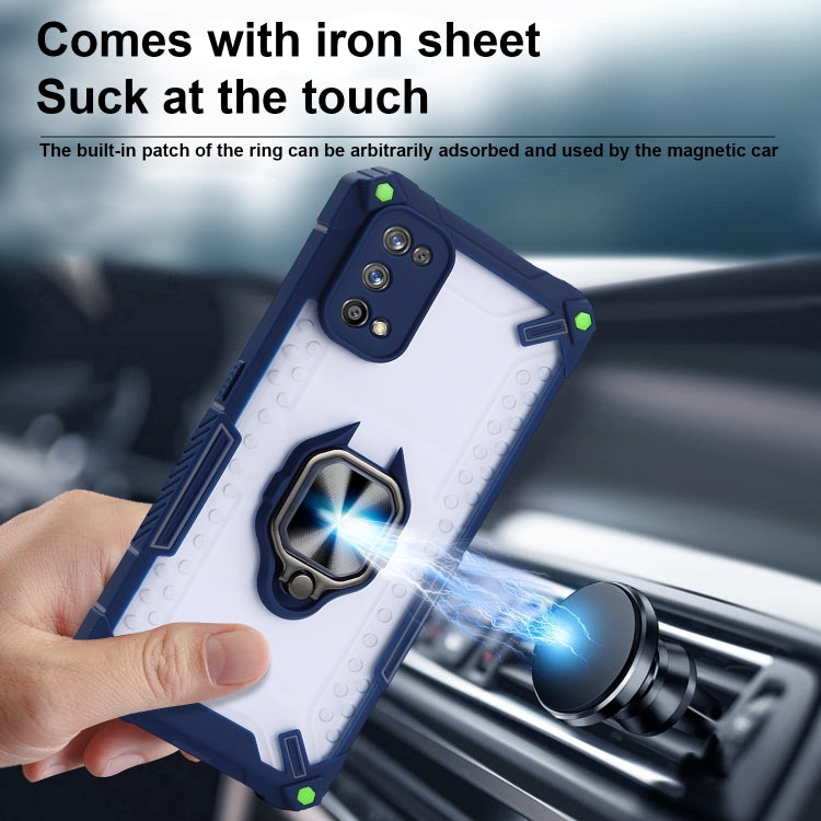 Matte TPU + PC Magnetic Shockproof Case with Ring Holder For OPPO Realme 7 Pro