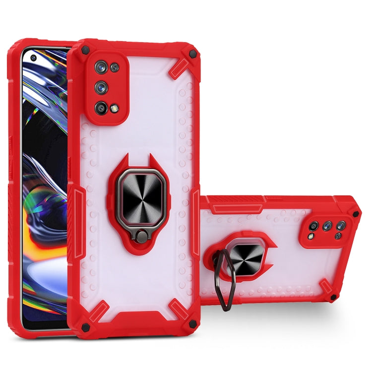 Matte TPU + PC Magnetic Shockproof Case with Ring Holder For OPPO Realme 7 Pro