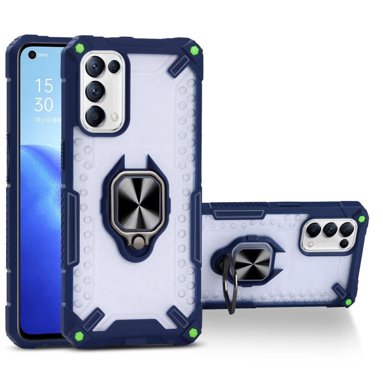 Matte TPU + PC Magnetic Shockproof Case with Ring Holder For OPPO Reno5