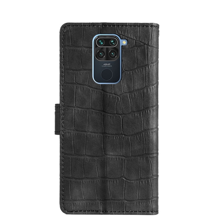 Skin Feel Crocodile Texture Magnetic Clasp Horizontal Flip PU Leather Case with Holder & Card Slots & Wallet For Xiaomi Redmi Note 9