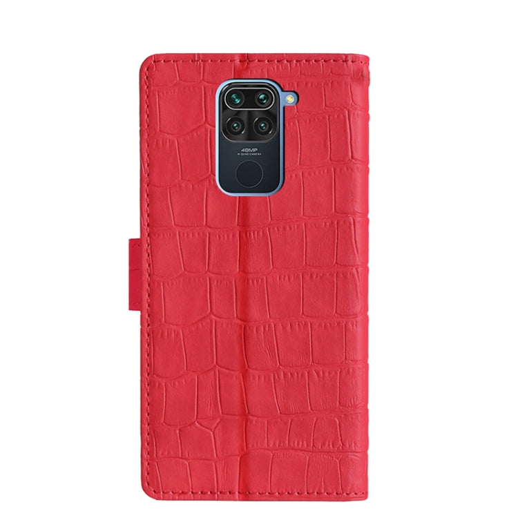 Skin Feel Crocodile Texture Magnetic Clasp Horizontal Flip PU Leather Case with Holder & Card Slots & Wallet For Xiaomi Redmi Note 9