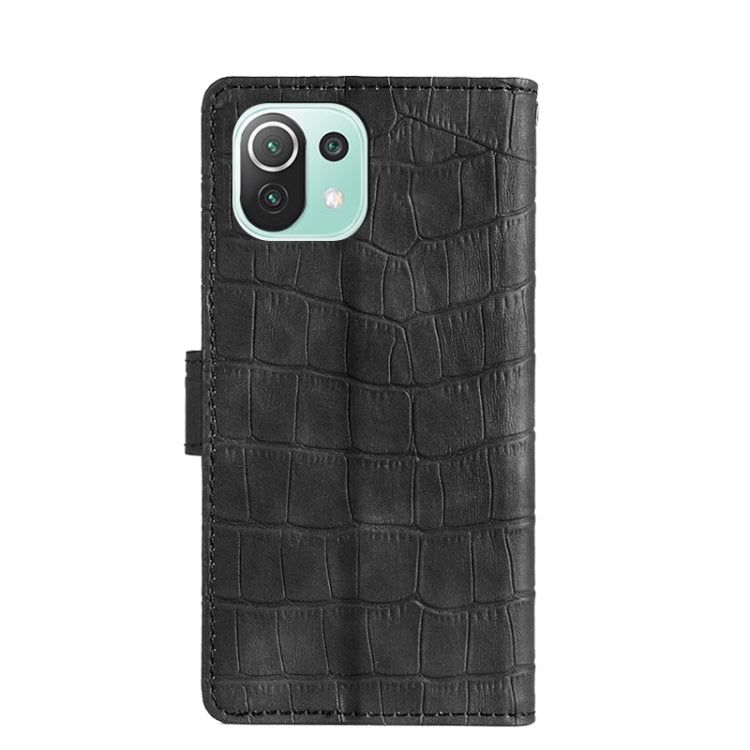 Skin Feel Crocodile Texture Magnetic Clasp Horizontal Flip PU Leather Case with Holder & Card Slots & Wallet For Xiaomi Mi 11 Lite