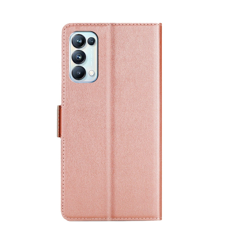 For OPPO Reno5 5G / Find X3 Lite Ultra-thin Voltage Side Buckle PU + TPU Horizontal Flip Leather Case with Holder & Card Slot