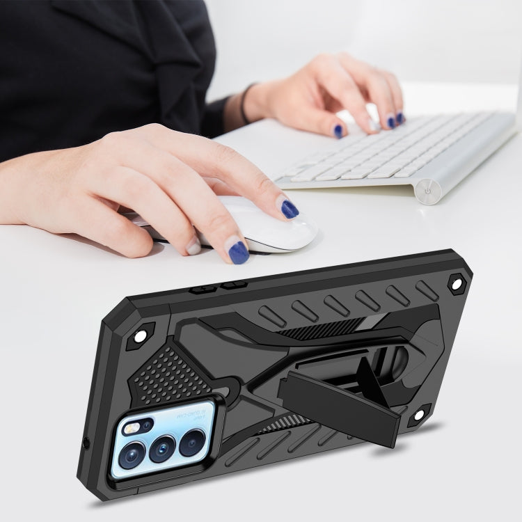 For OPPO Reno6 Pro 5G Shockproof TPU + PC Protective Case with Holder