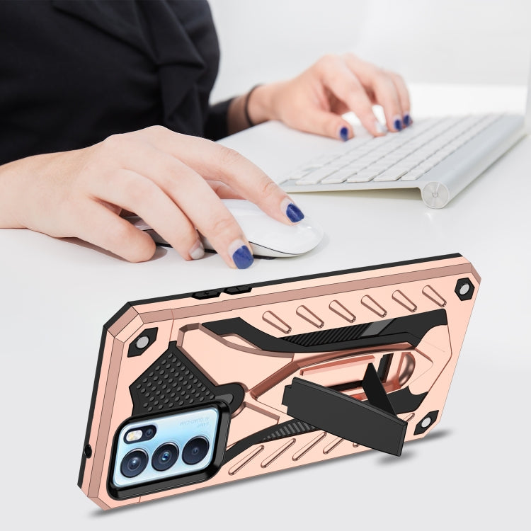 For OPPO Reno6 Pro 5G Shockproof TPU + PC Protective Case with Holder