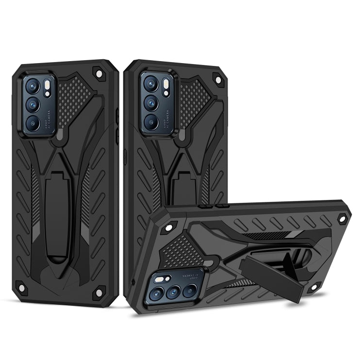 For OPPO Reno6 5G Shockproof TPU + PC Protective Case with Holder