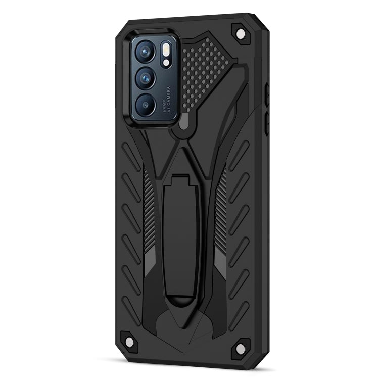 For OPPO Reno6 5G Shockproof TPU + PC Protective Case with Holder