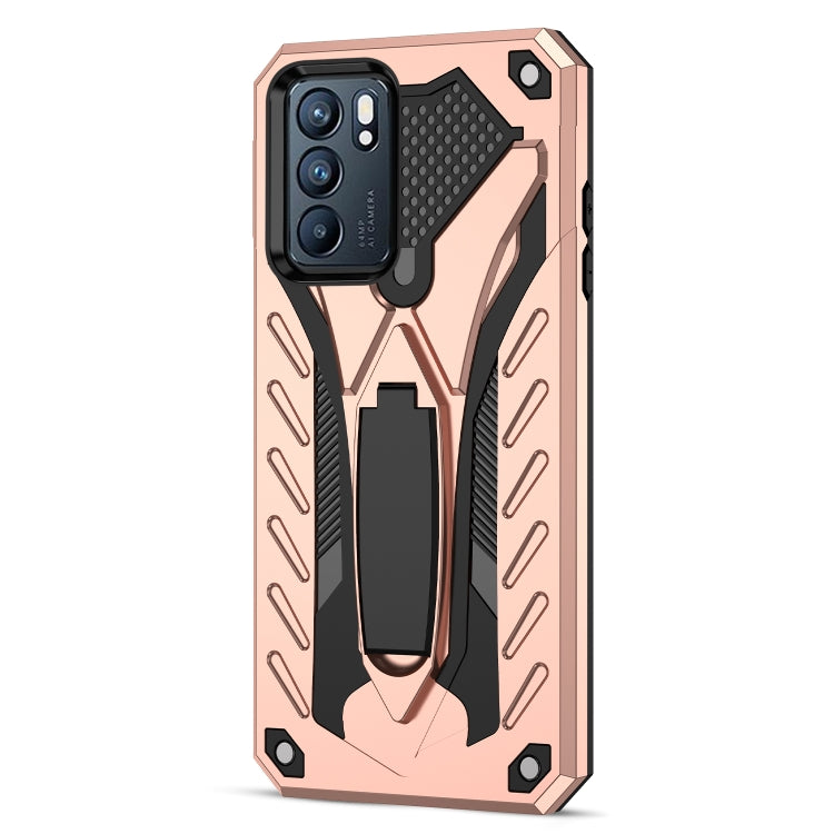For OPPO Reno6 5G Shockproof TPU + PC Protective Case with Holder