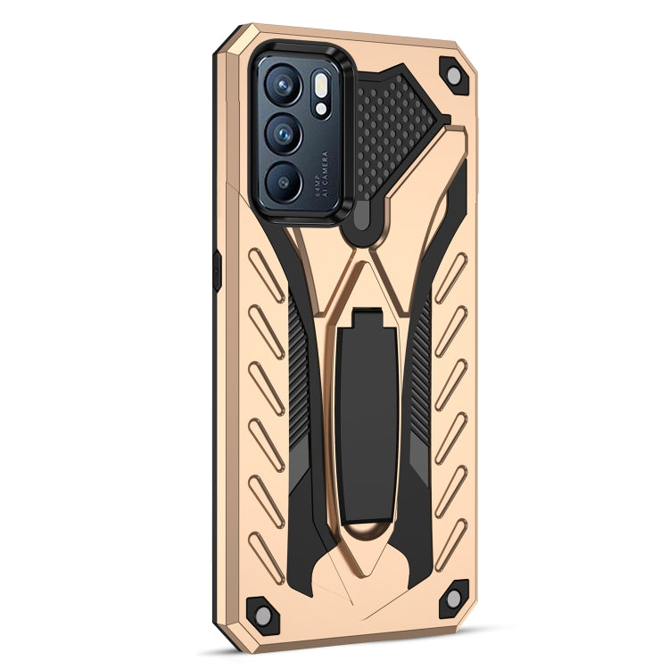 For OPPO Reno6 5G Shockproof TPU + PC Protective Case with Holder