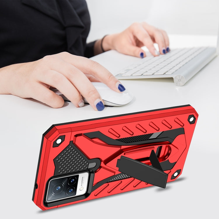 For vivo V21 5G / 4G Shockproof TPU + PC Protective Case with Holder