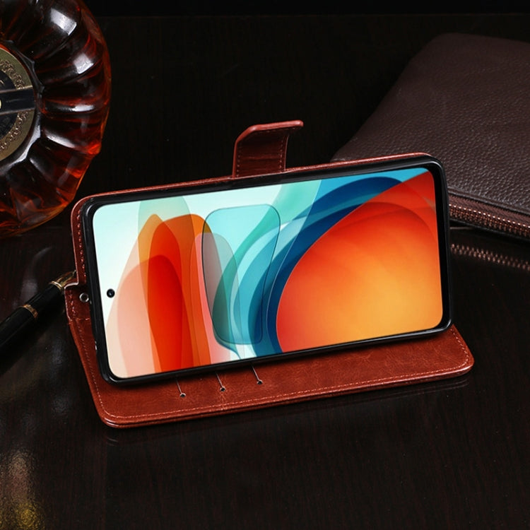 idewei Crazy Horse Texture Horizontal Flip Leather Case with Holder & Card Slots & Wallet For Xiaomi Poco X3 GT