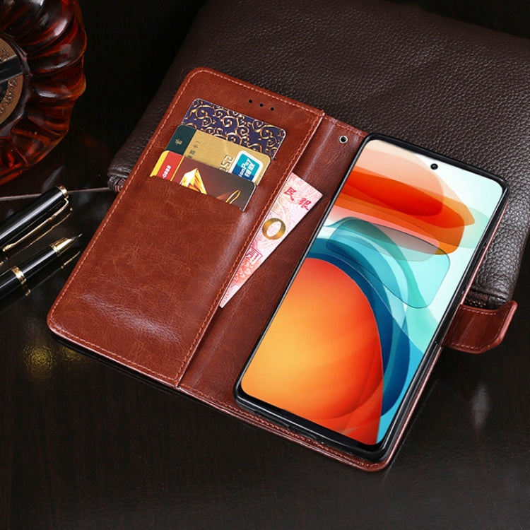 idewei Crazy Horse Texture Horizontal Flip Leather Case with Holder & Card Slots & Wallet For Xiaomi Poco X3 GT