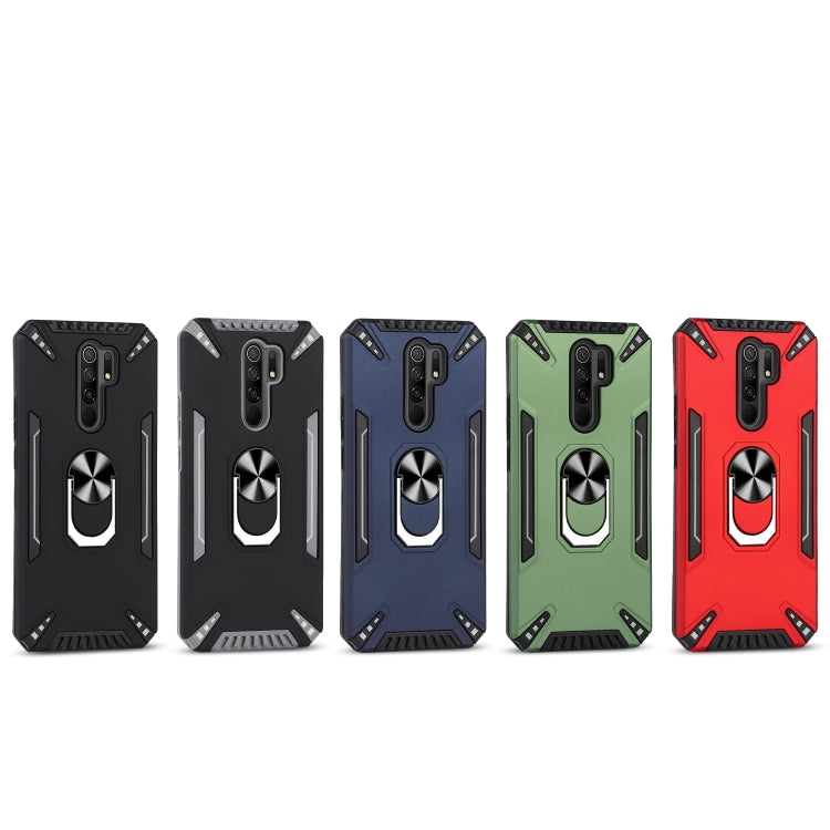 For Xiaomi Redmi 9 PC + TPU Protective Case with 360 Degrees Rotatable Ring Holder
