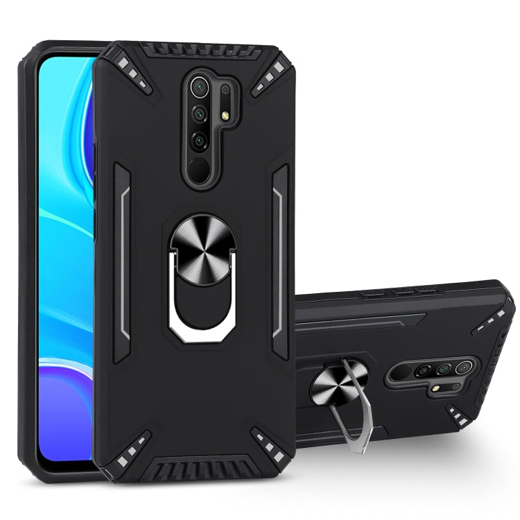 For Xiaomi Redmi 9 PC + TPU Protective Case with 360 Degrees Rotatable Ring Holder