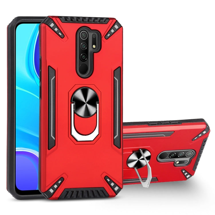For Xiaomi Redmi 9 PC + TPU Protective Case with 360 Degrees Rotatable Ring Holder