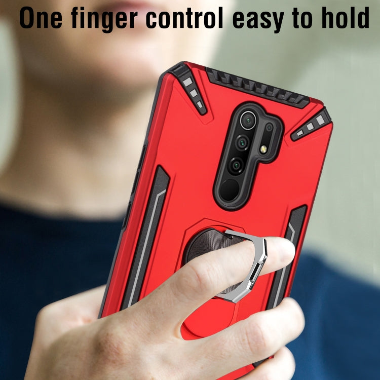 For Xiaomi Redmi 9 PC + TPU Protective Case with 360 Degrees Rotatable Ring Holder