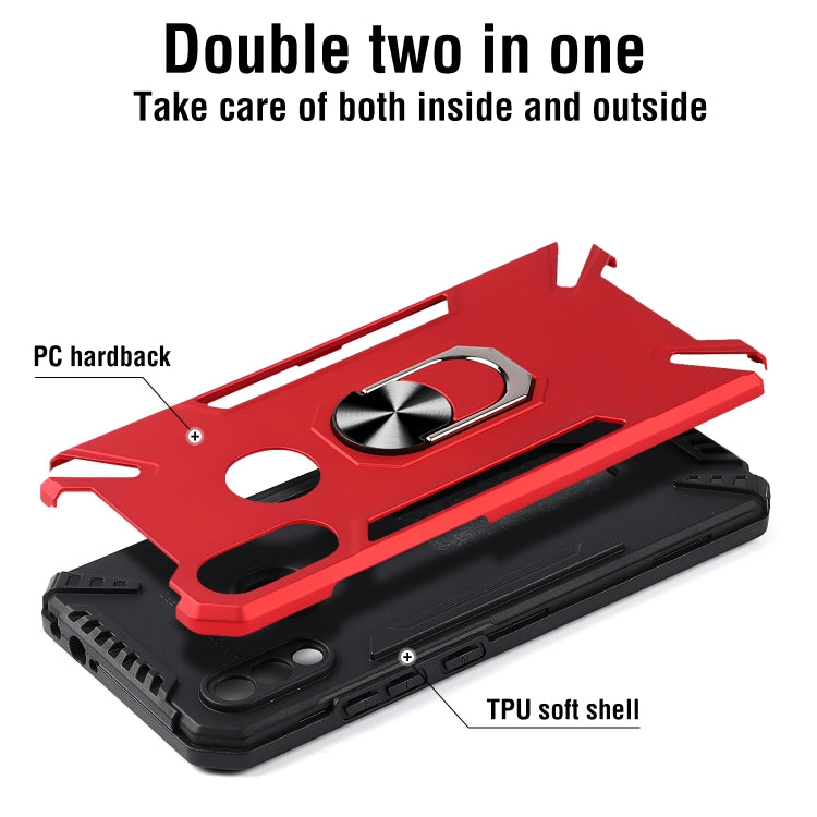 For Xiaomi Redmi Note 7 PC + TPU Protective Case with 360 Degrees Rotatable Ring Holder