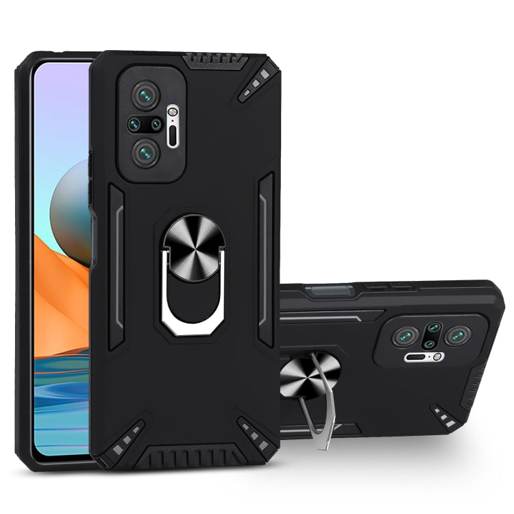 For Xiaomi Redmi Note 10 Pro PC + TPU Protective Case with 360 Degrees Rotatable Ring Holder