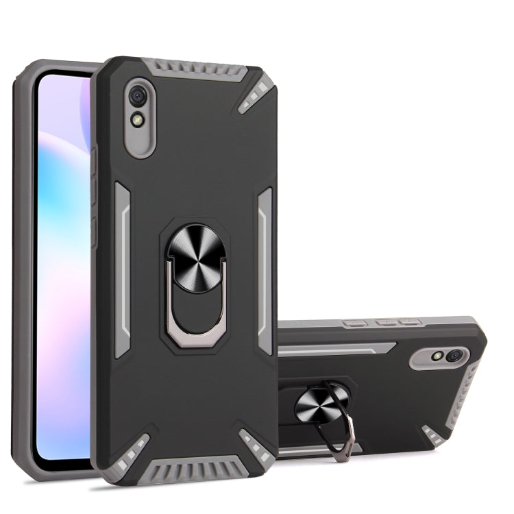 For Xiaomi Redmi 9A PC + TPU Protective Case with 360 Degrees Rotatable Ring Holder