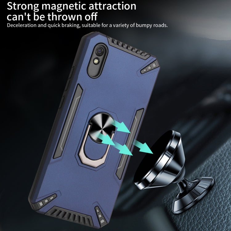 For Xiaomi Redmi 9A PC + TPU Protective Case with 360 Degrees Rotatable Ring Holder