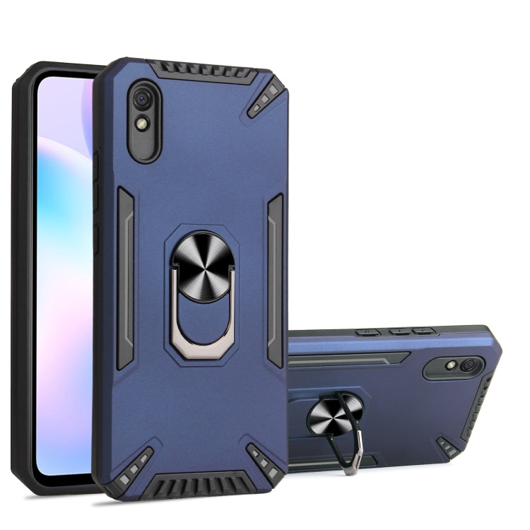 For Xiaomi Redmi 9A PC + TPU Protective Case with 360 Degrees Rotatable Ring Holder