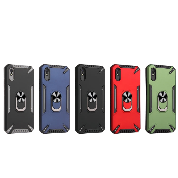 For Xiaomi Redmi 9A PC + TPU Protective Case with 360 Degrees Rotatable Ring Holder