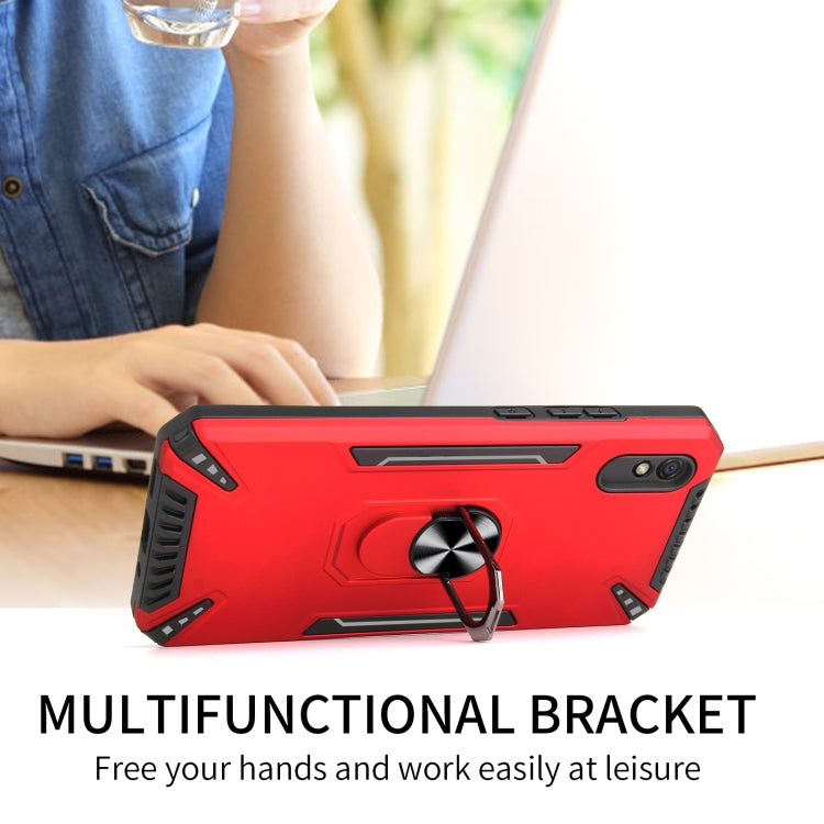 For Xiaomi Redmi 9A PC + TPU Protective Case with 360 Degrees Rotatable Ring Holder