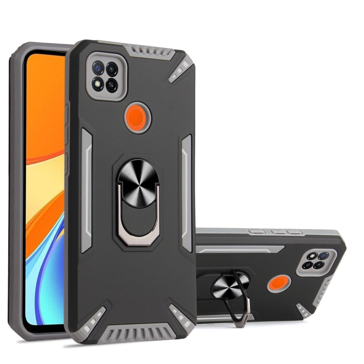 For Xiaomi Redmi 9C PC + TPU Protective Case with 360 Degrees Rotatable Ring Holder