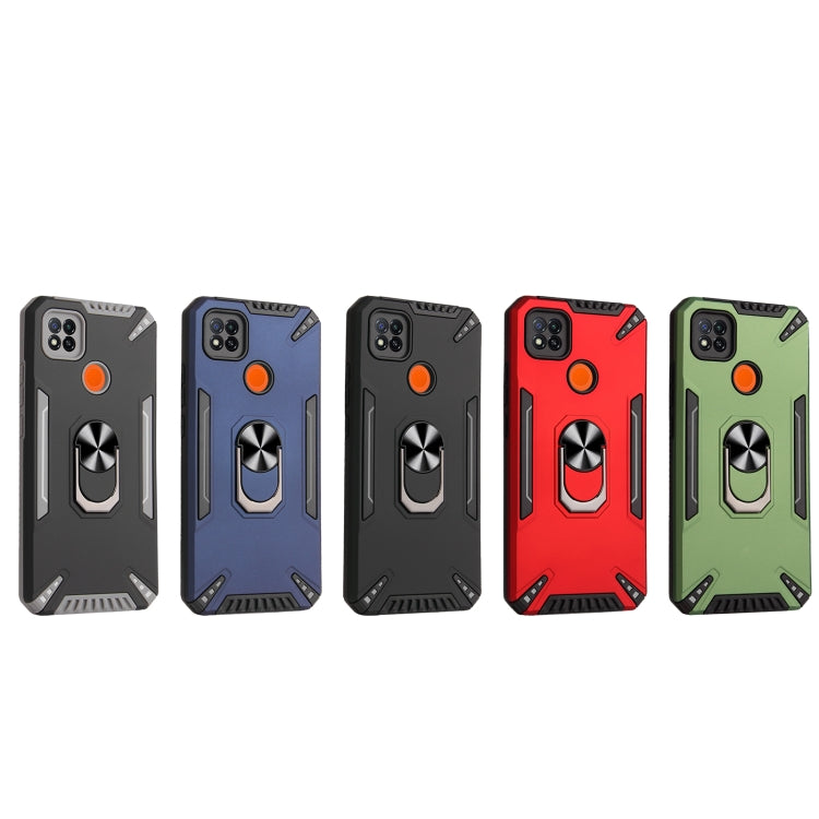 For Xiaomi Redmi 9C PC + TPU Protective Case with 360 Degrees Rotatable Ring Holder