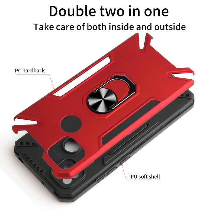 For Xiaomi Redmi 9C PC + TPU Protective Case with 360 Degrees Rotatable Ring Holder