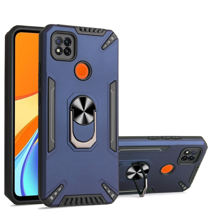 For Xiaomi Redmi 9C PC + TPU Protective Case with 360 Degrees Rotatable Ring Holder