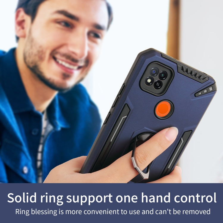 For Xiaomi Redmi 9C PC + TPU Protective Case with 360 Degrees Rotatable Ring Holder