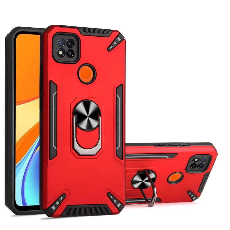 For Xiaomi Redmi 9C PC + TPU Protective Case with 360 Degrees Rotatable Ring Holder