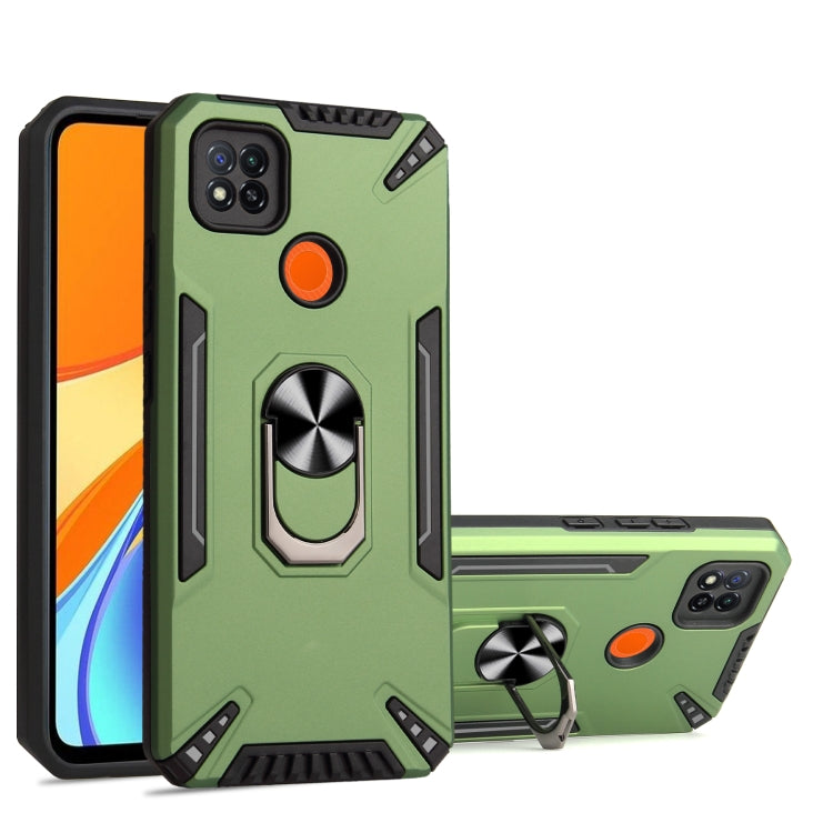 For Xiaomi Redmi 9C PC + TPU Protective Case with 360 Degrees Rotatable Ring Holder