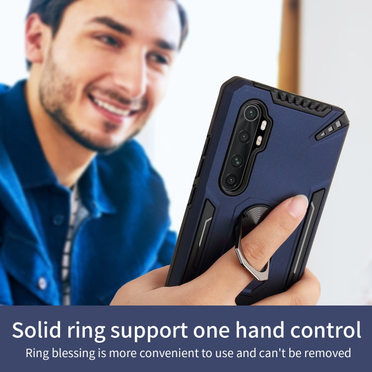 For Xiaomi Mi Note 10 Lite PC + TPU Protective Case with 360 Degrees Rotatable Ring Holder