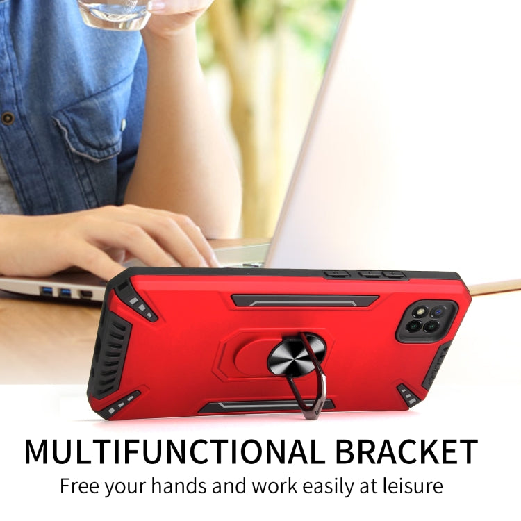 For Xiaomi Poco C3 PC + TPU Protective Case with 360 Degrees Rotatable Ring Holder