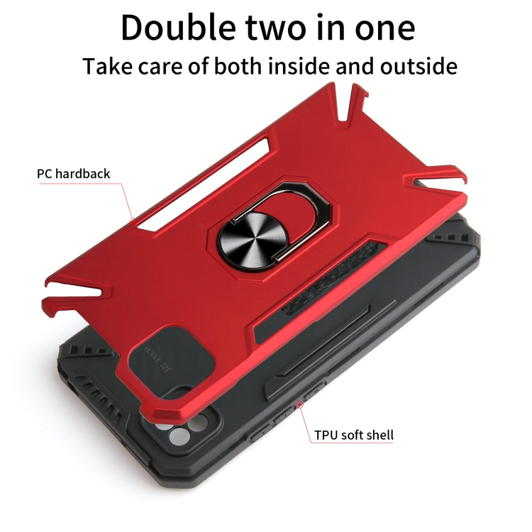 For Xiaomi Poco C3 PC + TPU Protective Case with 360 Degrees Rotatable Ring Holder