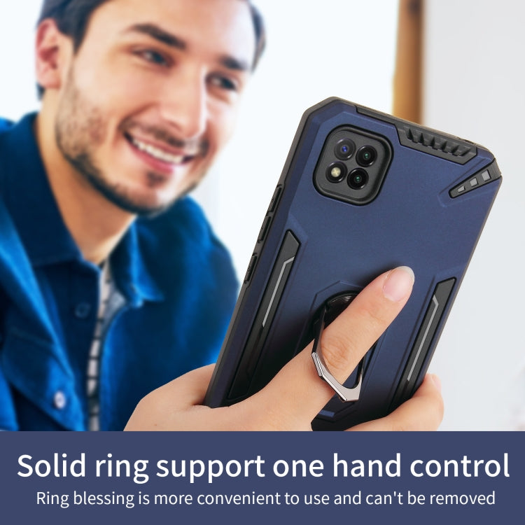 For Xiaomi Poco C3 PC + TPU Protective Case with 360 Degrees Rotatable Ring Holder