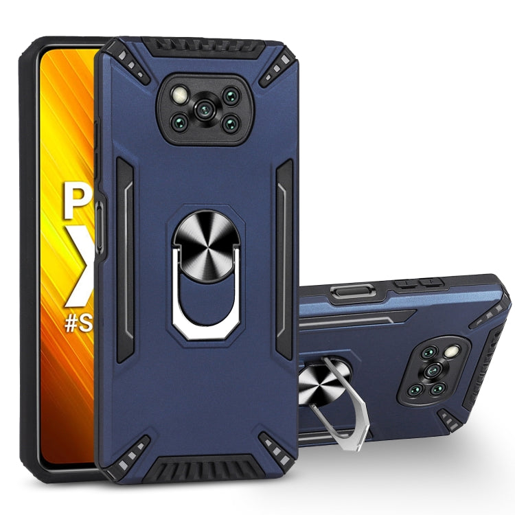 For Xiaomi Poco X3 PC + TPU Protective Case with 360 Degrees Rotatable Ring Holder