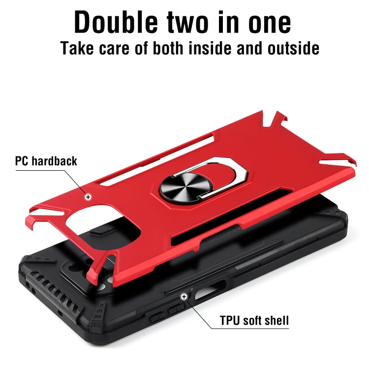 For Xiaomi Poco X3 PC + TPU Protective Case with 360 Degrees Rotatable Ring Holder