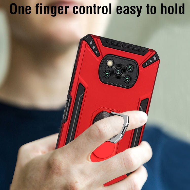 For Xiaomi Poco X3 PC + TPU Protective Case with 360 Degrees Rotatable Ring Holder