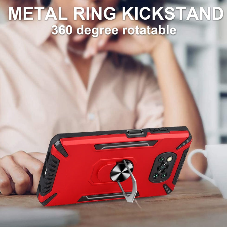 For Xiaomi Poco X3 PC + TPU Protective Case with 360 Degrees Rotatable Ring Holder