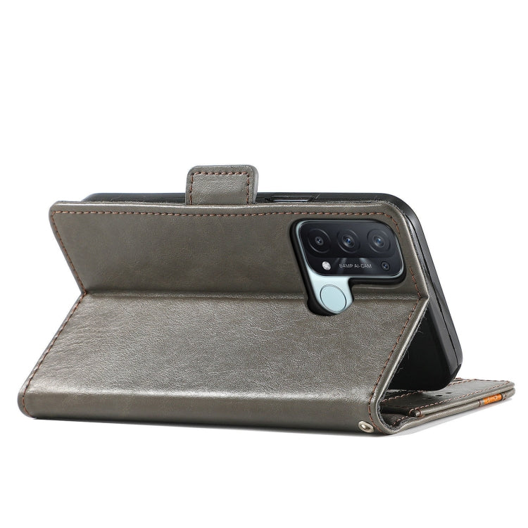 For OPPO Reno 5A CaseNeo Business Splicing Dual Magnetic Buckle Horizontal Flip PU Leather Case with Holder & Card Slots & Wallet