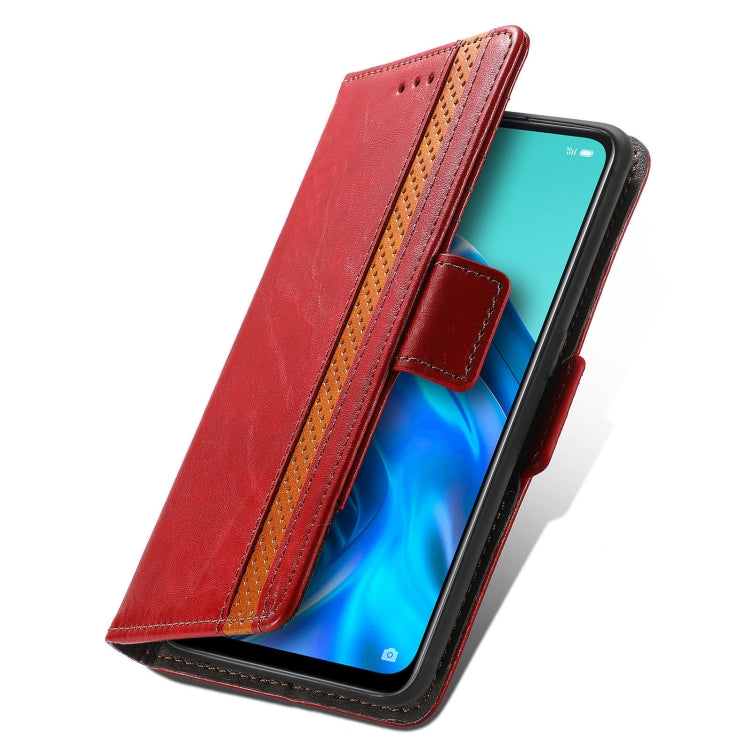 For OPPO Reno 5A CaseNeo Business Splicing Dual Magnetic Buckle Horizontal Flip PU Leather Case with Holder & Card Slots & Wallet