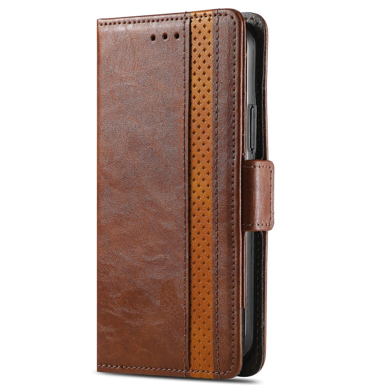 For OPPO Reno 5A CaseNeo Business Splicing Dual Magnetic Buckle Horizontal Flip PU Leather Case with Holder & Card Slots & Wallet
