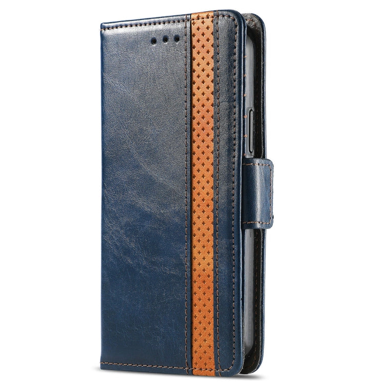 For OPPO Reno 5A CaseNeo Business Splicing Dual Magnetic Buckle Horizontal Flip PU Leather Case with Holder & Card Slots & Wallet